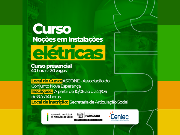 Curso de Noções em instalações elétricas